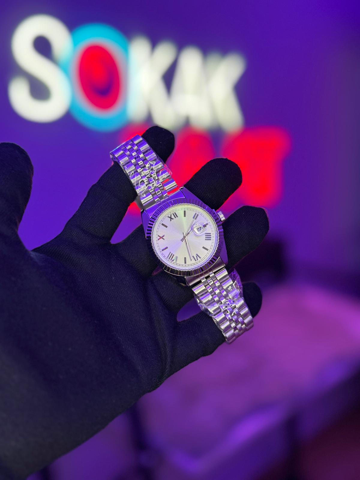 RLX- Gümüş İçi Beyaz Roma Rakam DJ - Görsel 2